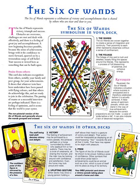 The six of wands | Tarot meanings, Wands tarot, Learning tarot cards