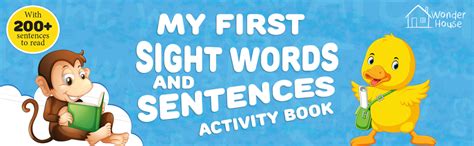My First Sight Words and Sentences: Activity Book for Children | Build ...