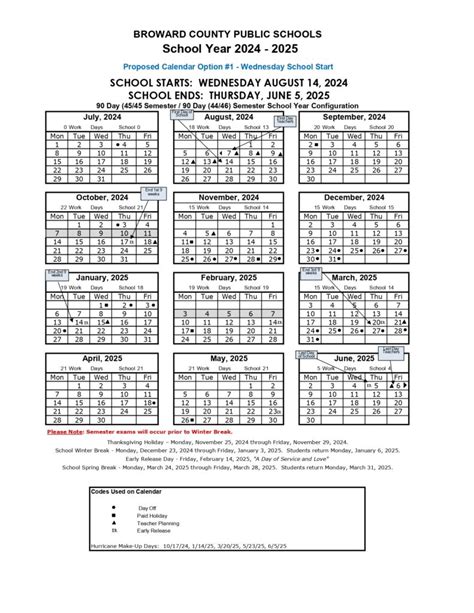 Broward County Public Schools Calendar 2024-2025 [PDF]