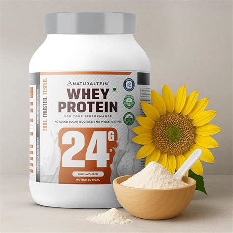 NATURALTEIN Natural Whey Max Protein – 1 kg (Unflavoured) | 24 g ...