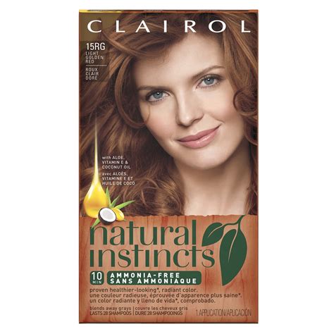 Clairol Natural Instincts Hair Color, 7GR Light Golden Red 1 Kit ...