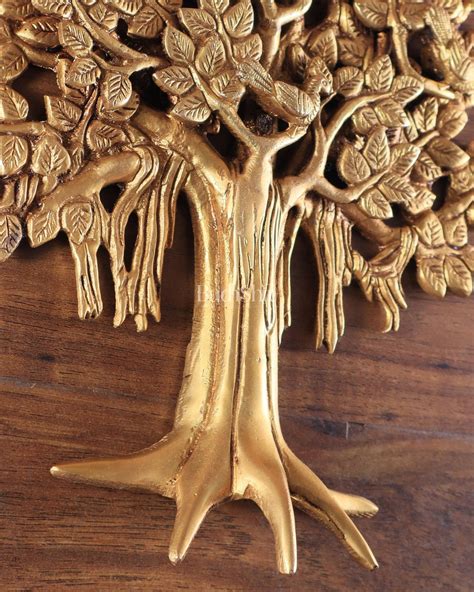 Buy Pure Brass Handcrafted Kalpavriksha Tree Wall Hanging – Symbol of ...