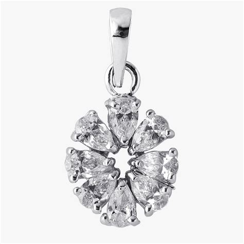 Silver 8 Pear Pendant. Embellished With Swarovski Zirconia ~ caratcafe ...