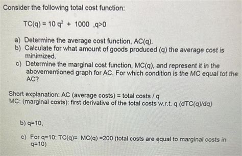Image result for Total Cost Function