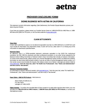 Fillable Online CA Provider Disclosure Form - AB1455. Final Version ...