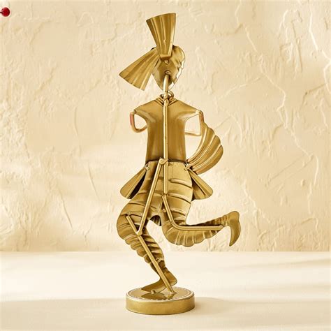 Buy Corsica Mystic India Set of 3 Metal Running Musician Figurines from ...