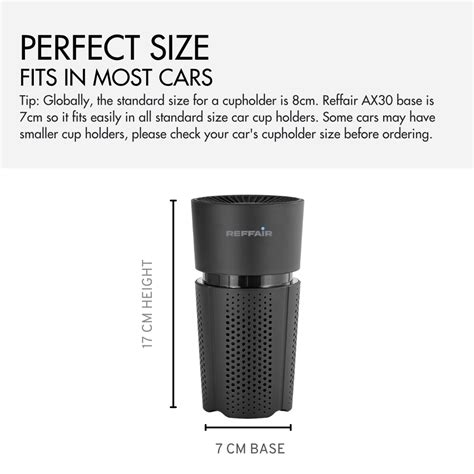Reffair AX30 MAX Car Air Purifier with Ionizer & Aroma Tab
