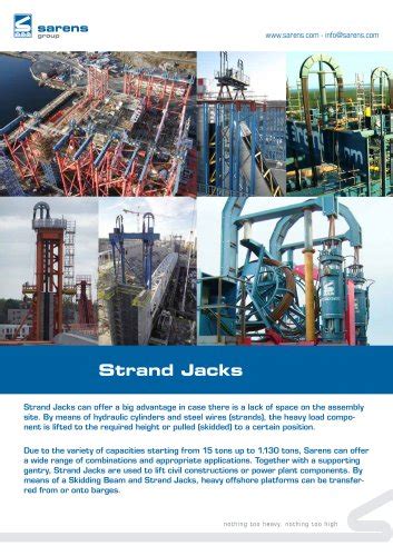 strand jacks - Sarens Group - PDF Catalogs | Technical Documentation ...