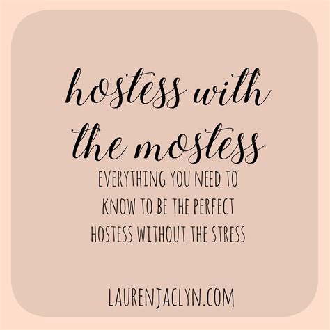 Hostess With The Mostest at Sheila Sparks blog