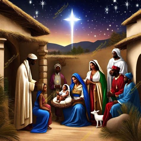 Black Nativity Scene PNG - Etsy Canada