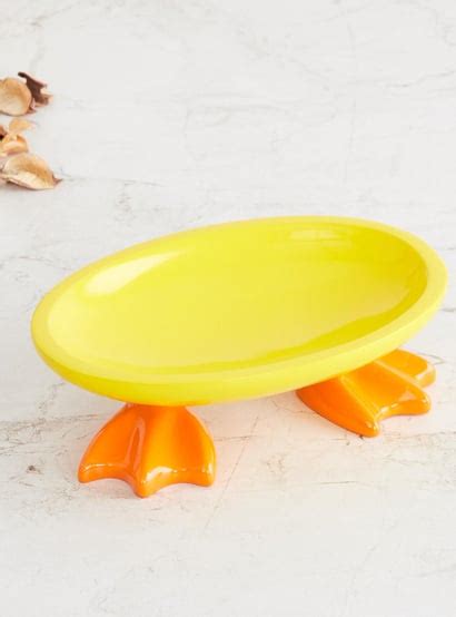 Buy Corsica Slate Duck Yellow And Orange Solid Polyresin Soap Dish from ...