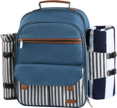 Buy Sunflora Picnic Backpack for 4 Person Set Pack with Insulated ...