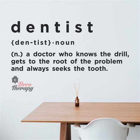 Dentist A Doctor Who Knows The Drill Wall Sticker Decotherapy | Shopee Philippines