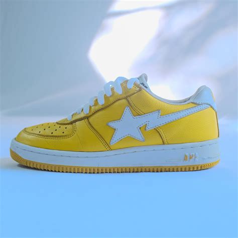 2001 MUSTARD WHITE LEATHER BAPESTAS : r/Bape