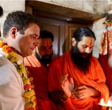 Rahul Gandhi offers prayers at Kamtanath Temple in Madhya Pradesh ...