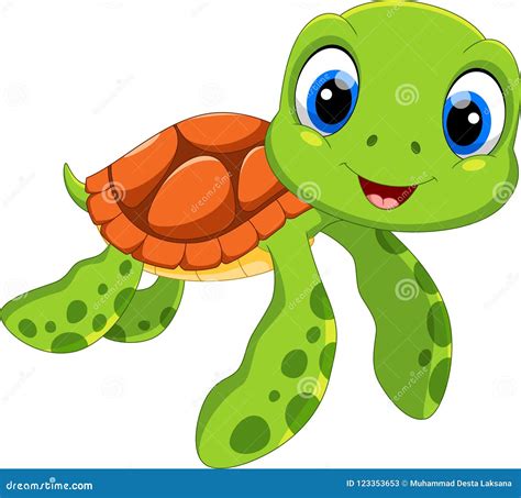 Cute Sea Turtle Cartoon