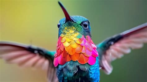 Colibrì dai colori vivaci in natura | Immagine generata dall'IA