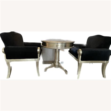 Black and Gold Accents Table Set - AptDeco