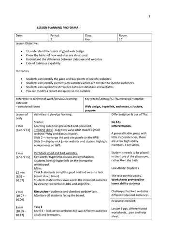 Database Lesson Plan 的图像结果