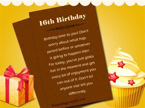 16th Birthday Wishes, Messages and Greetings - Wordings and Messages