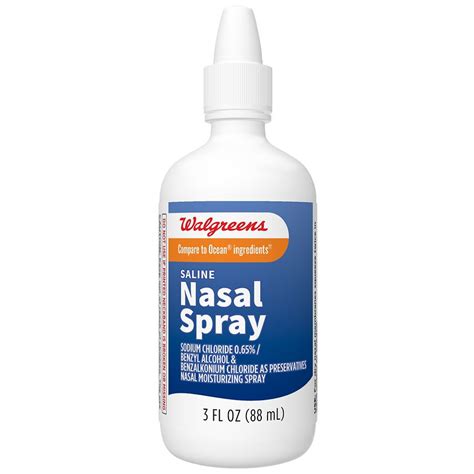 Walgreens Premium Saline Nasal Moisturizing Spray | Walgreens