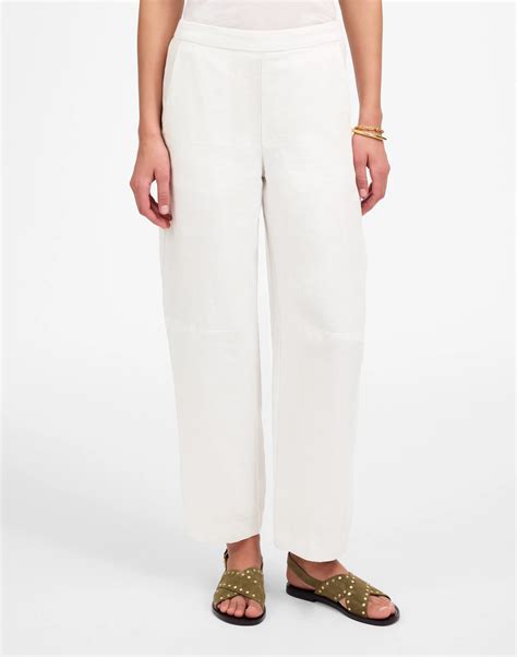 Pull-On Barrel Pants in 100% Linen | Madewell