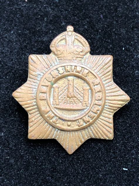 Original WW1 British Army The Dorsetshire Regiment Collar Badge - Cast ...