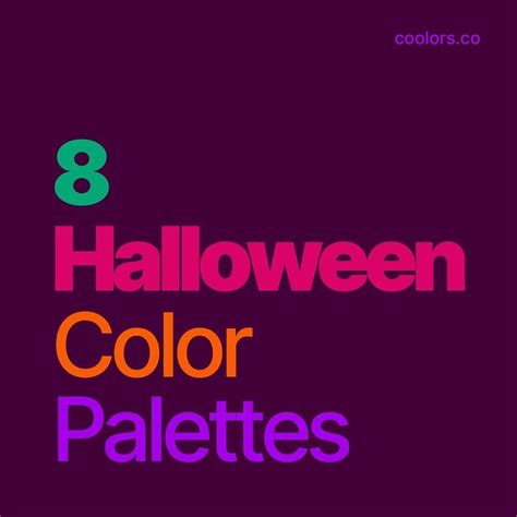 Coolors® Color Palettes on Instagram: “8 Halloween Color Palettes 🎃 🦇🕷🙀 ...