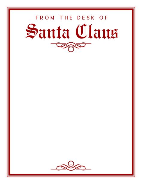 Printable Santa Letterhead Templates - 12 FREE Printables | Printabulls