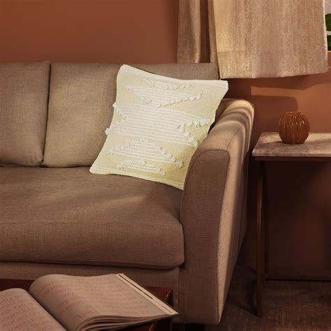 Buy Espricia 100% Cotton Cushion Cover | Nomad Beige Online | Livspace ...