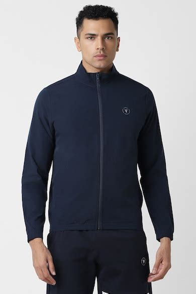 Buy Men Navy Solid Casual Jacket Online - 39675391 | Van Heusen