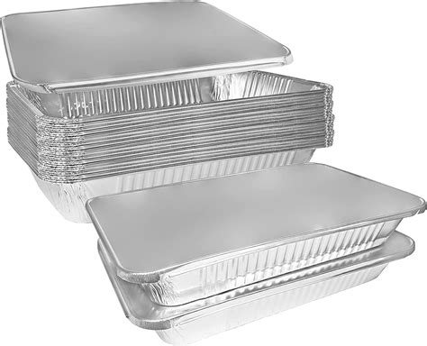 Aluminum Pans 9x13 Disposable Foil Pans Half Size Aluminum Trays with ...