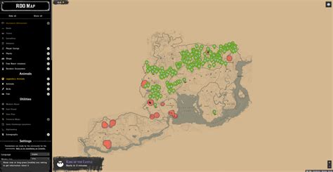 Image result for RDR2 All Animals Map