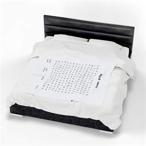 Word Search Velveteen Plush Blanket | Crossword Puzzle Letters, Minimal ...