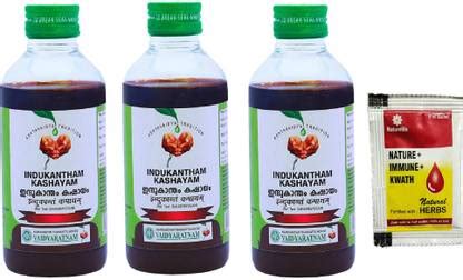 Vaidyaratnam Indukantham Kashayam 200 ml (Pack Of 3) Ayurvedic herbal ...