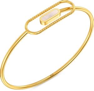 Joyalukkas Capsulize-Shaped Shining thin Bangles Yellow Gold 18kt ...