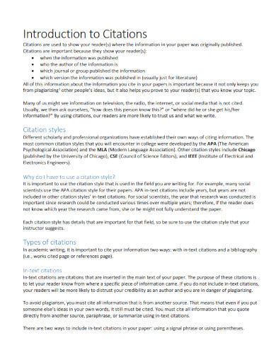 Image result for Citation Examples