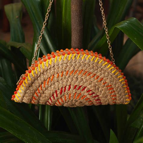 Fire Half Moon Clutch Bag | Dhaaga Life