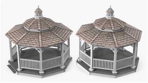 3D Vintage Garden Wooden Gazebo model | 3D Molier International
