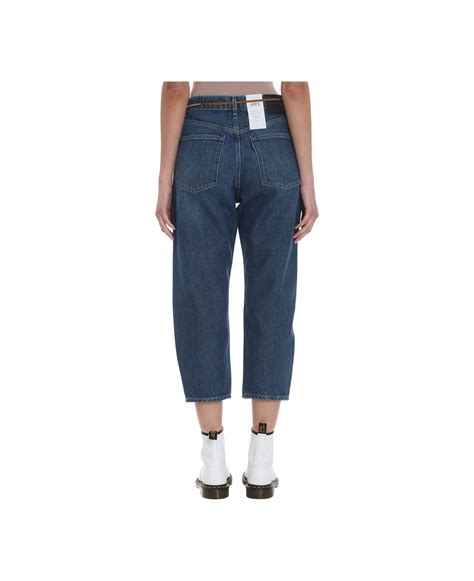 Levi's Barrel Crop Blue Jeans | italist