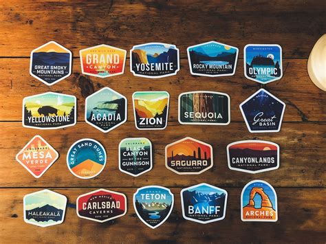 Wood Stickers National Parks at Rosa Vega blog