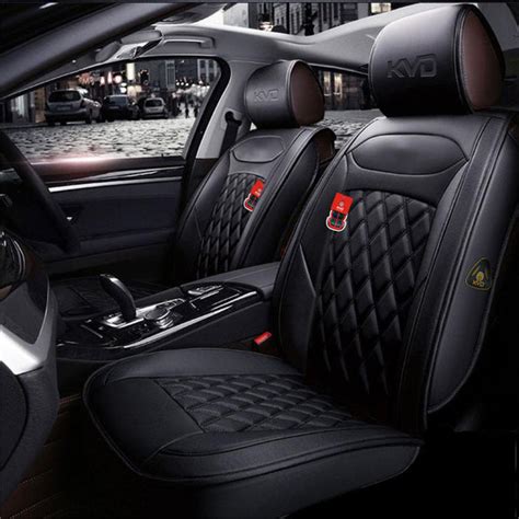 KVD Superior Leather Luxury Car Seat Cover FOR HYUNDAI VENUE FULL BLAC ...