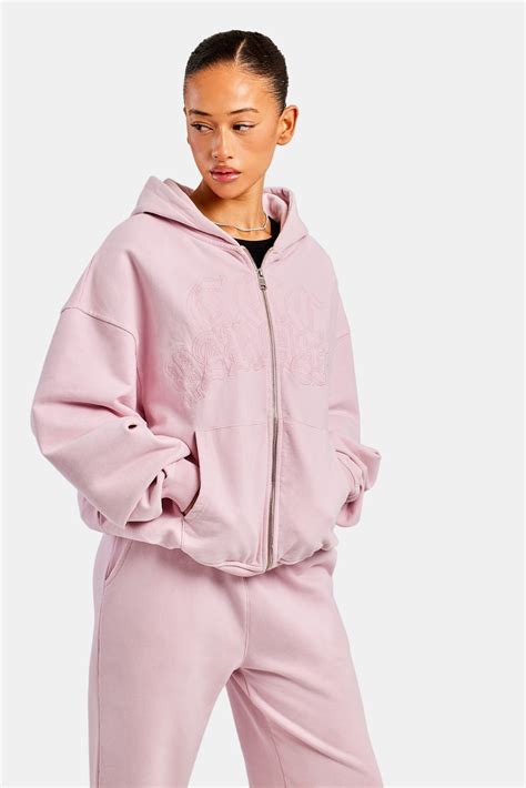 Pink Zip Up Sweatshirt