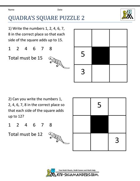 Image result for Second Grade Math Puzzles