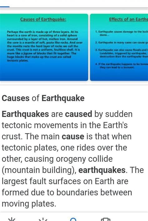 what do you mean by earthquake causes and precautions . - Brainly.in
