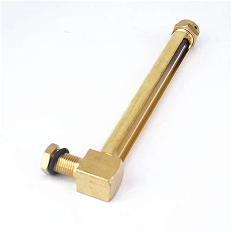 Buy Sorekarain 1/4" BSPP 125mm Brass Oil Liquid Level Indicator Glass ...