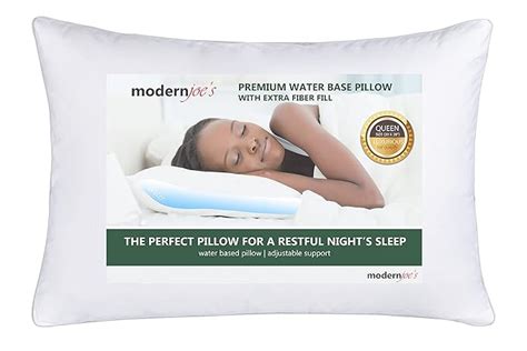 Luxurious Queen Size Water Pillow (20x28), with Extra Supportive Fiber ...