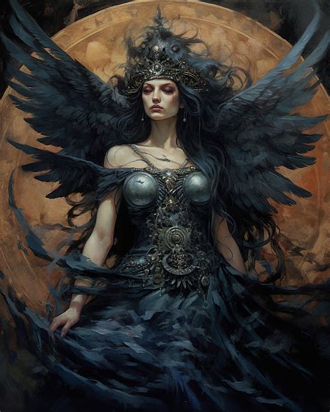 The Morrigan Dark Goddess, Irish Goddess of War, Death, Crows, Raven ...