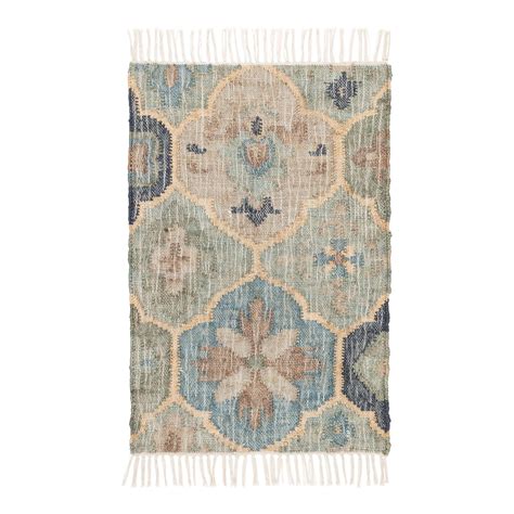 Dash & Albert by Annie Selke Pali Blue Woven Jute Rug, 10' x 14' | Chairish