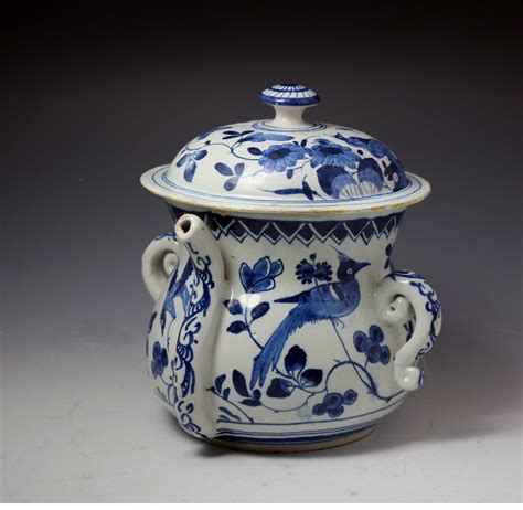 Antique period English Delftware possett pot circa 1700 - John Howard